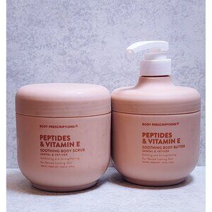 Body Prescriptions Peptides & Vitamin E Soothing Body Butter & Scrub Set